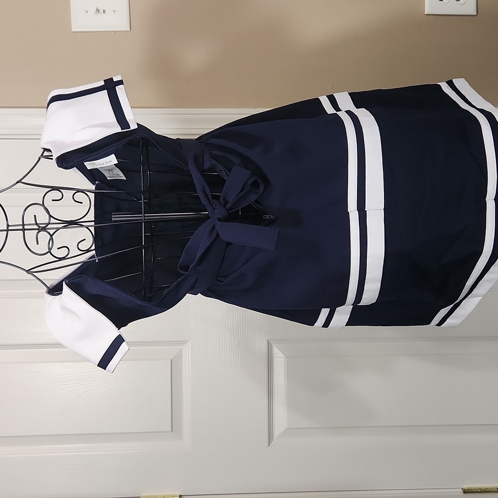 Bonnie Jean Blue Sleeveless Sundress with Sailor Collar - Picture 7 of 8